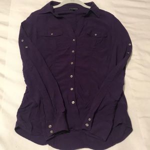 2/$15 Plum Express Button Down